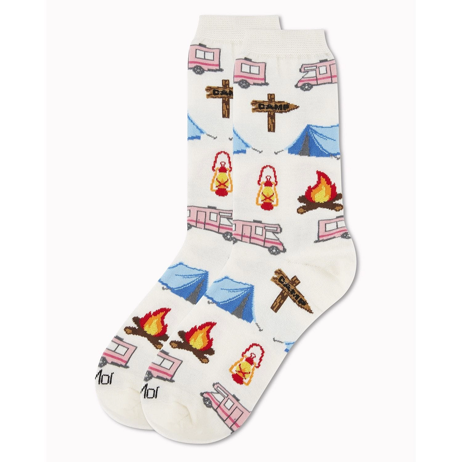 MeMoi Happy Camper Bamboo Blend Crew Socks
