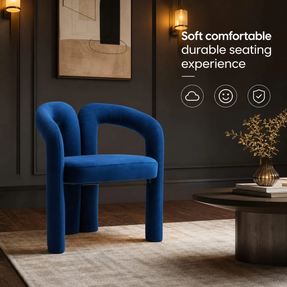 GOODSILO Comfortable Velvet Accent Chair Compact Seating