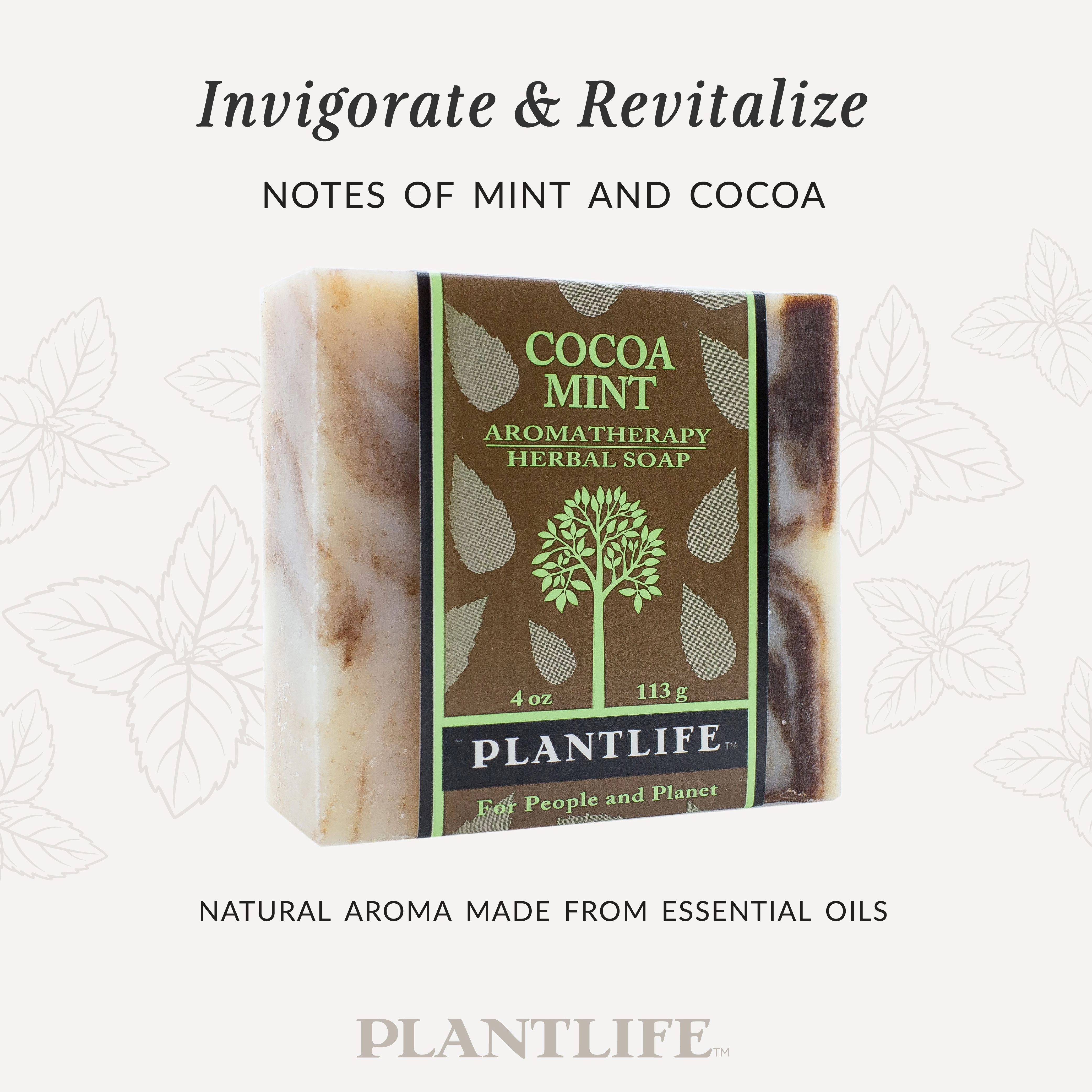 Plantlife Cocoa Mint Aromatherapy Herbal Soap