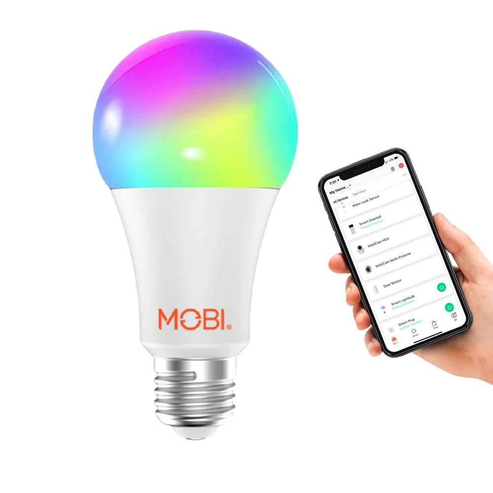 MOBI Smart Wi-Fi LED Color Light Bulb App Control - No Hub Required