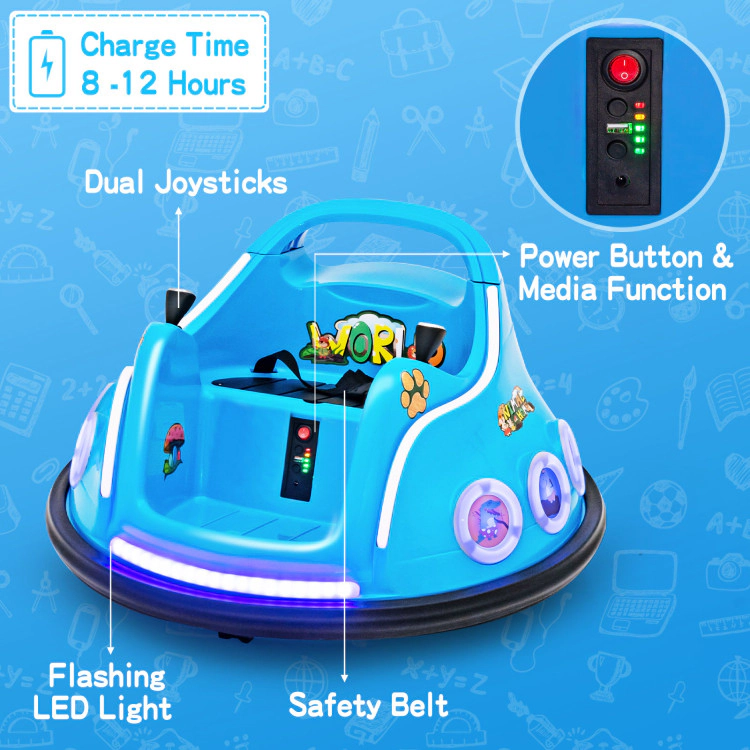 Hivvago 12V Electric Ride On Car with Remote Control and Flashing LED Lights