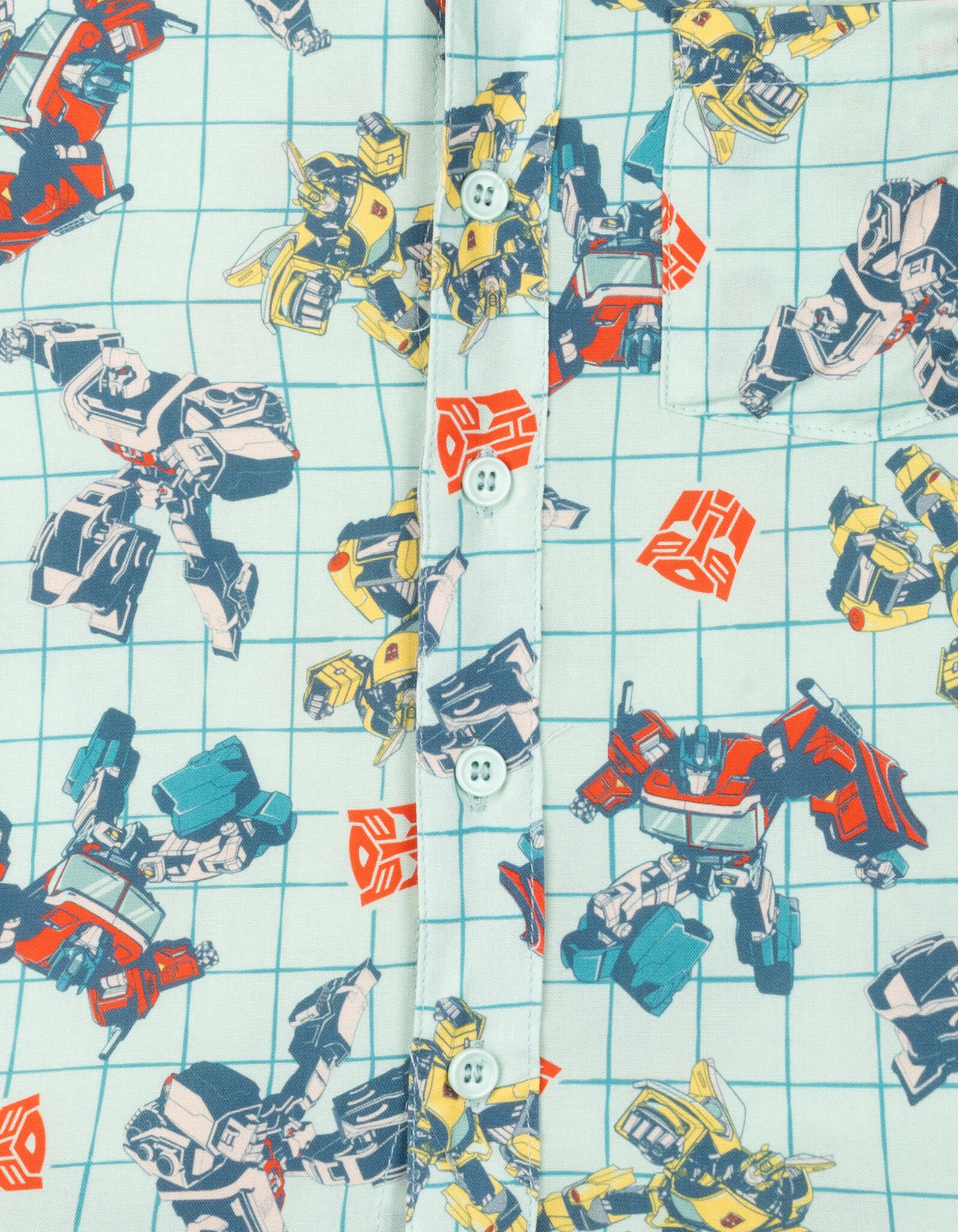 Transformers Boys' Short Sleeve Button-Down Shirt