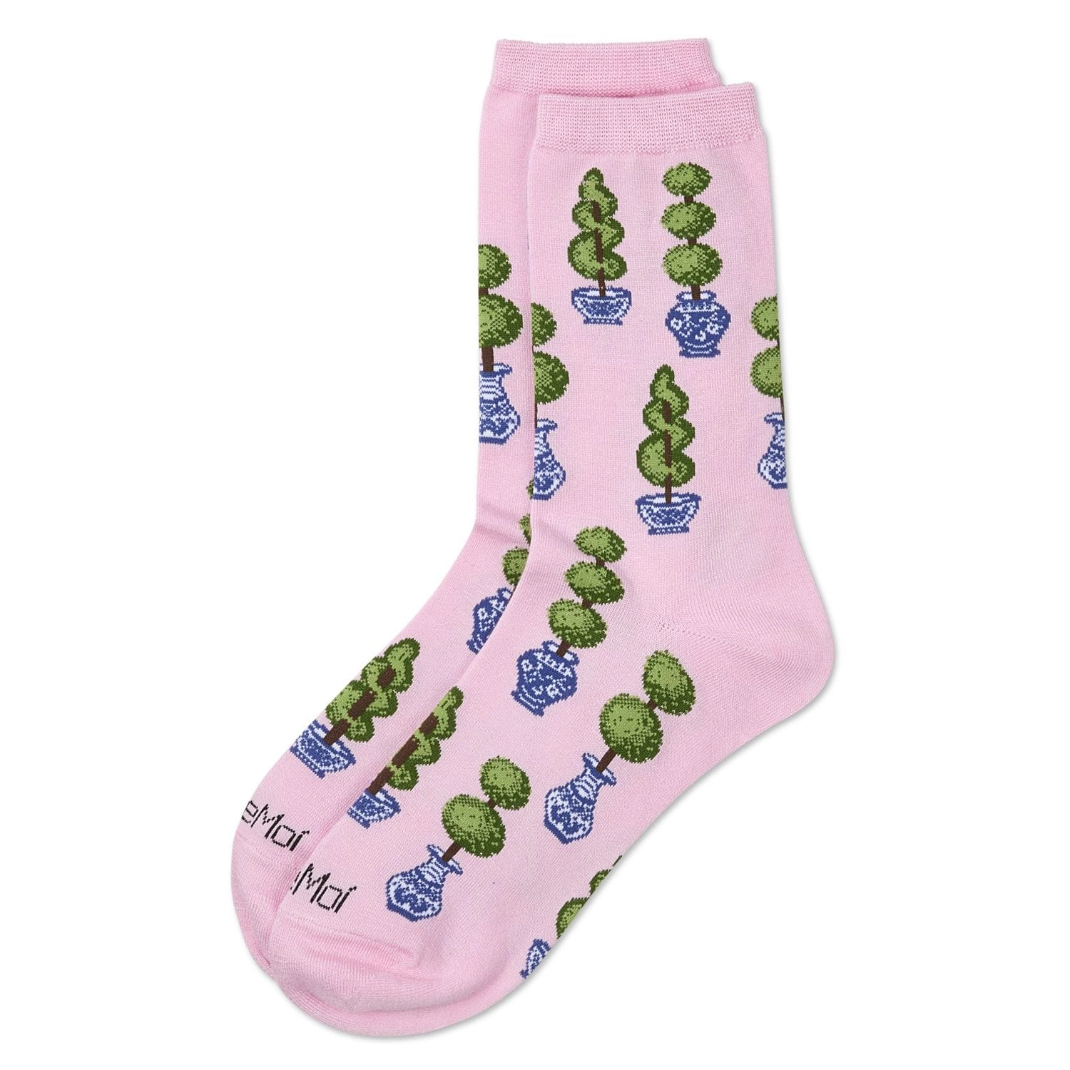 MeMoi Women's Ginger Jars Rayon From Bamboo Crew Socks