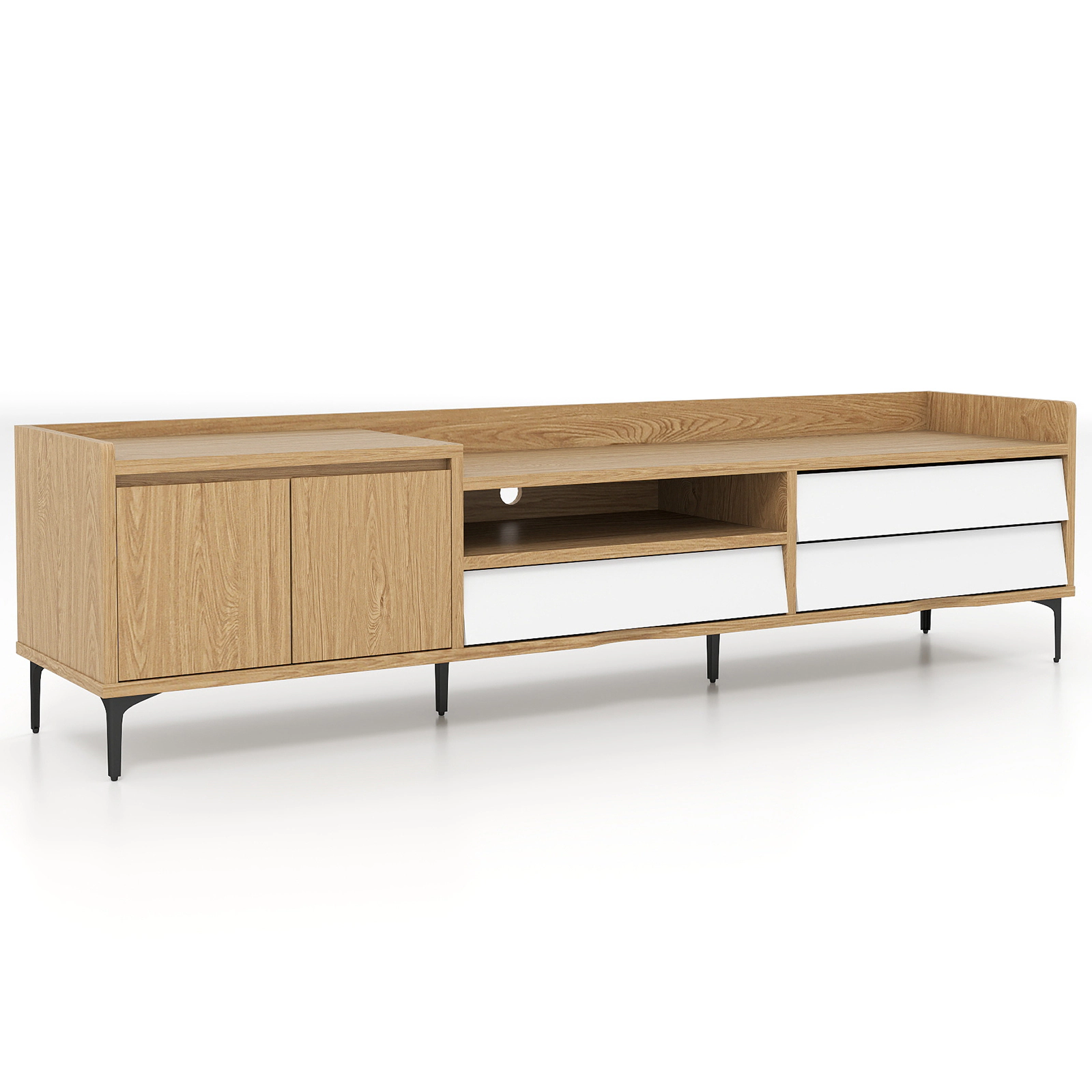 LJG TV Stand for TVs up to 80 Inch Mid Century Modern