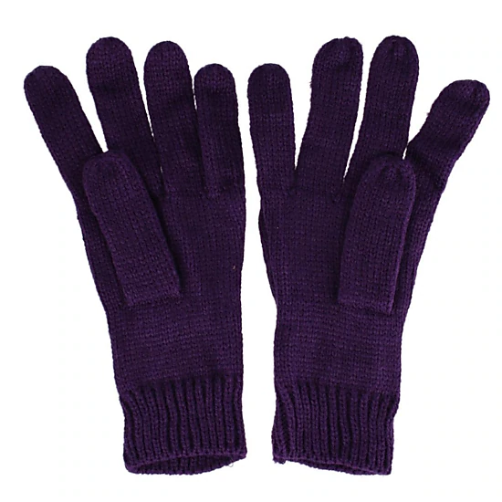 CTM Women's Knit Beanie Hat with Pom and Matching Gloves Set