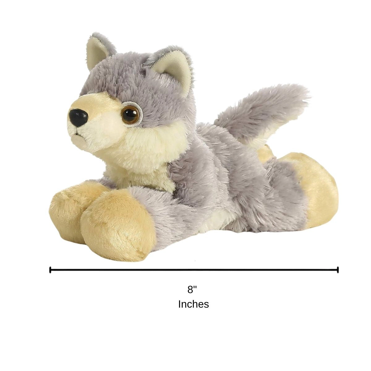 Aurora Mini Flopsie Woolsey the Wolf 8-Inch Stuffed Animal Plush