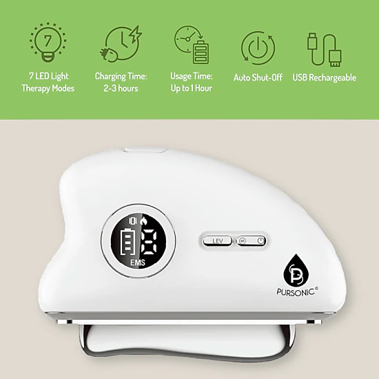 Pursonic Unisex 3-in-1 Advanced Skincare LED Light Therapy Bundle ...