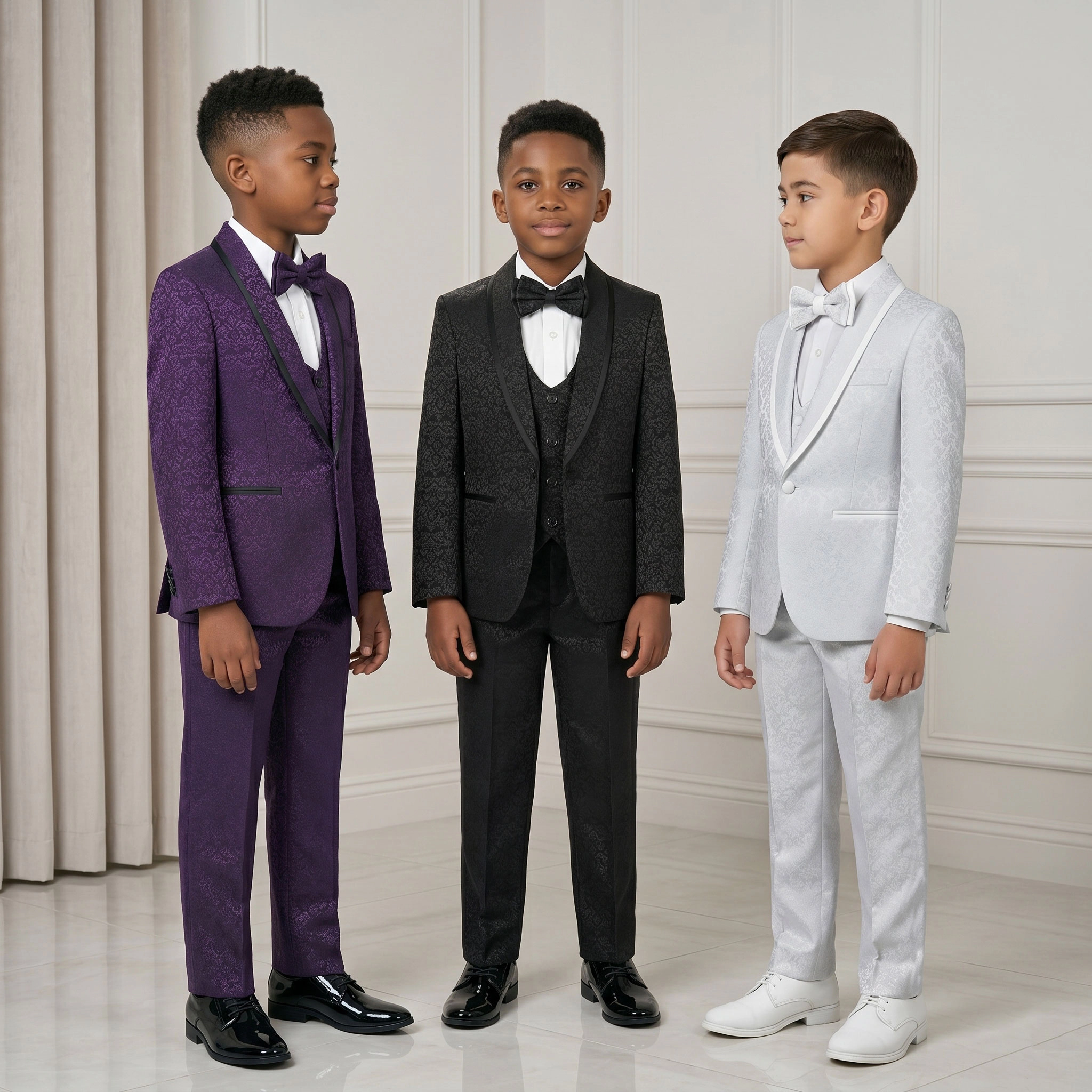 Tazzio Little & Big Boys 5-Pc. Paisley Tuxedo Set