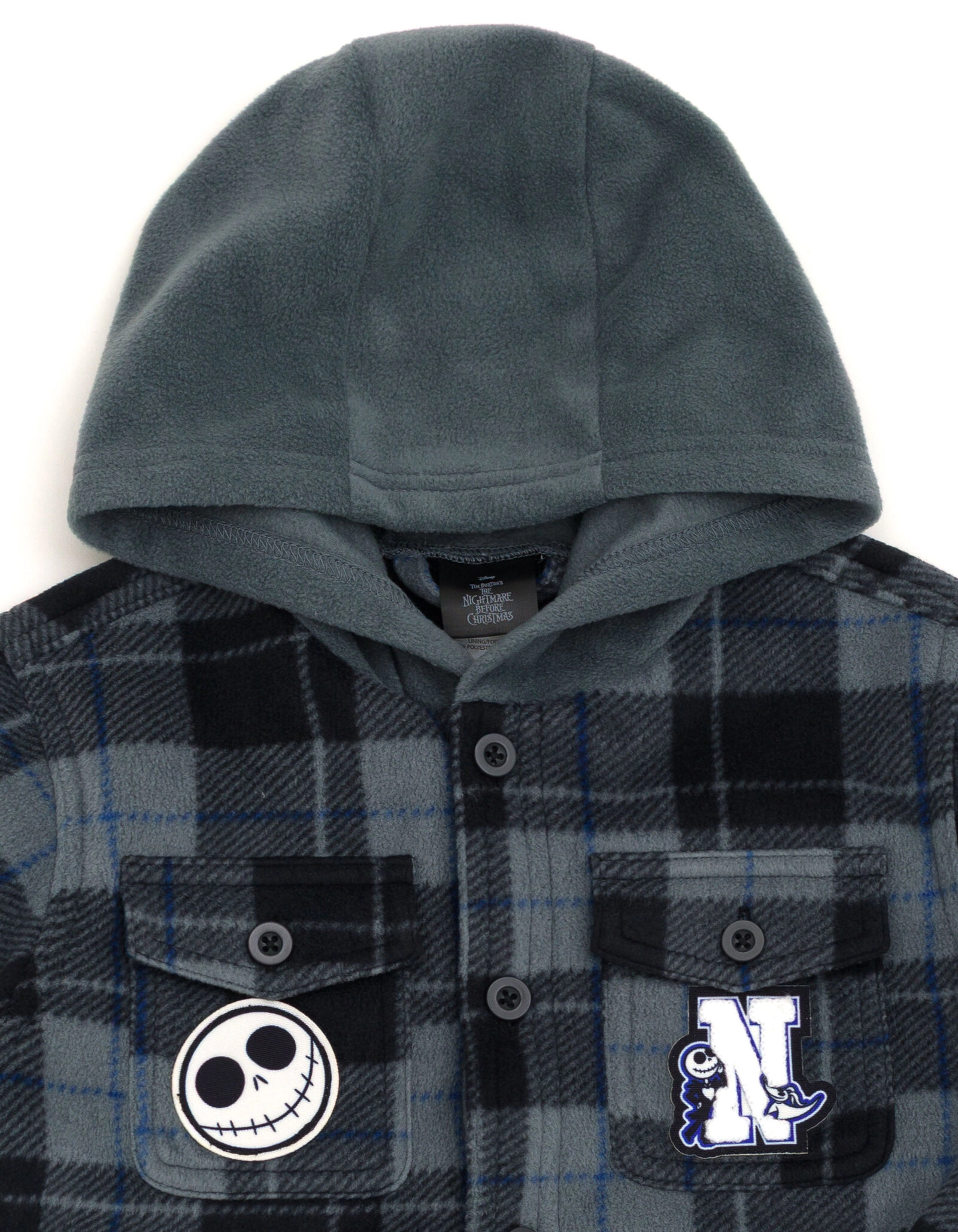 Disney Nightmare Before Christmas Jack Skellington Boys' Hooded Shacket