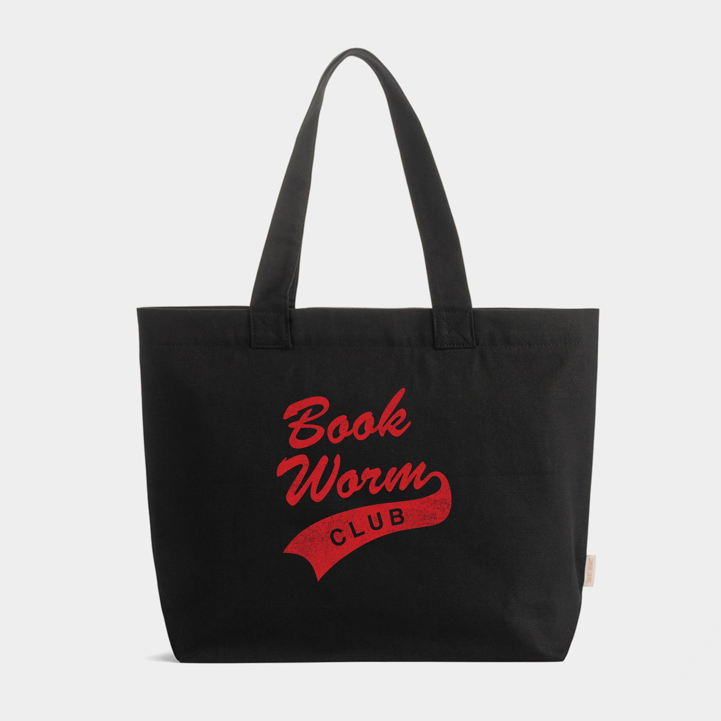 Simply Sage Market - Zippered Canvas Tote Book Worm Club Distressed