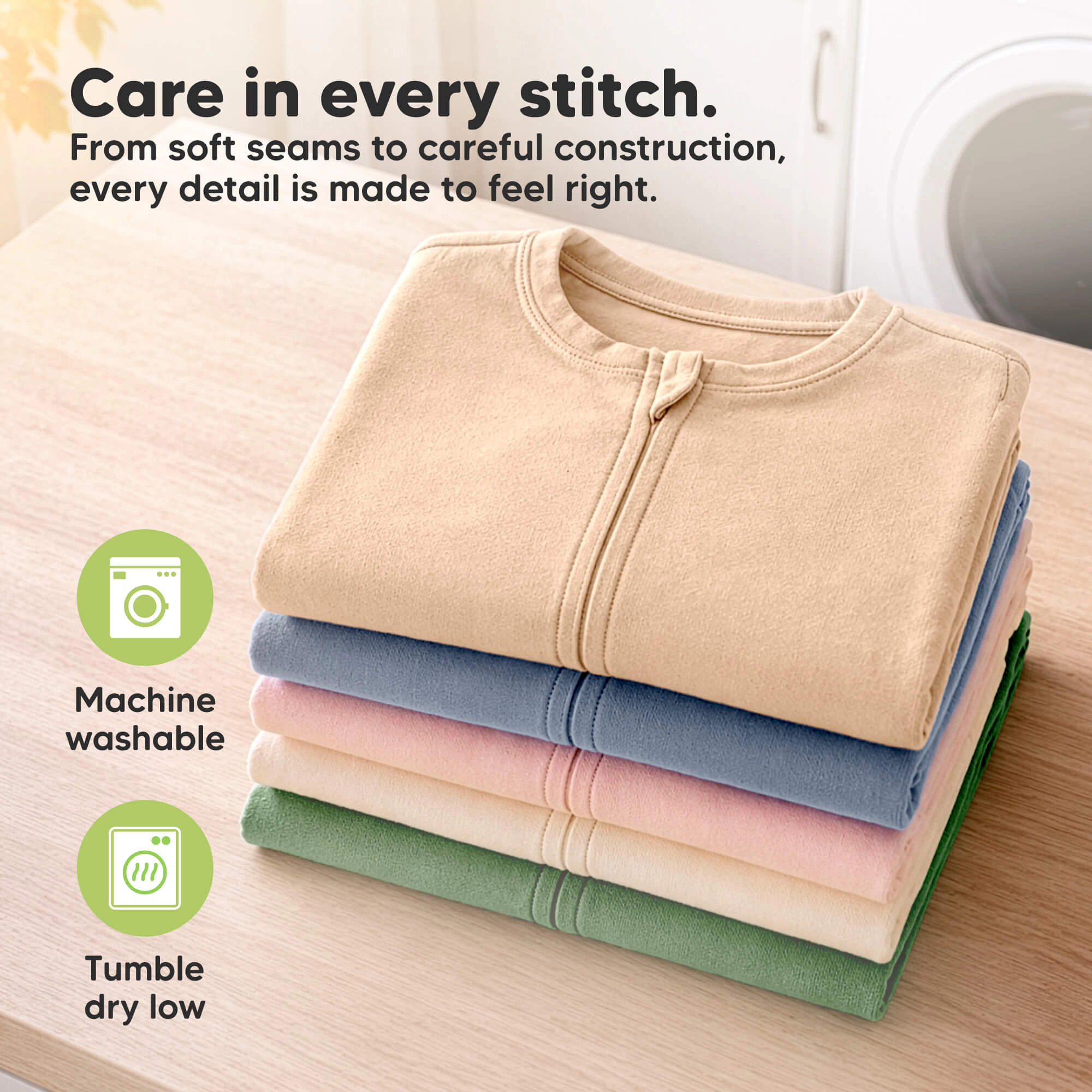 KeaBabies Soothe Baby Sleep & Play Footies