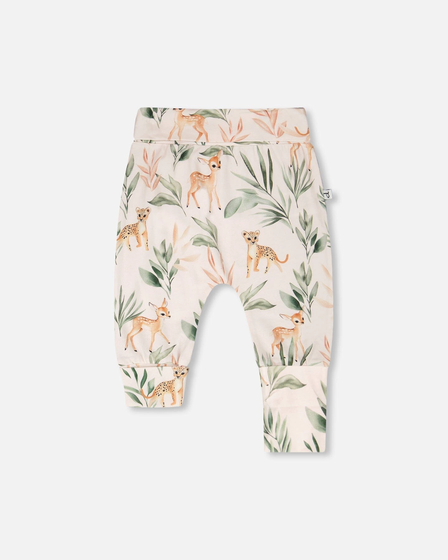 Deux par Girls Organic Cotton Jersey Evolutive Pants Deer Print