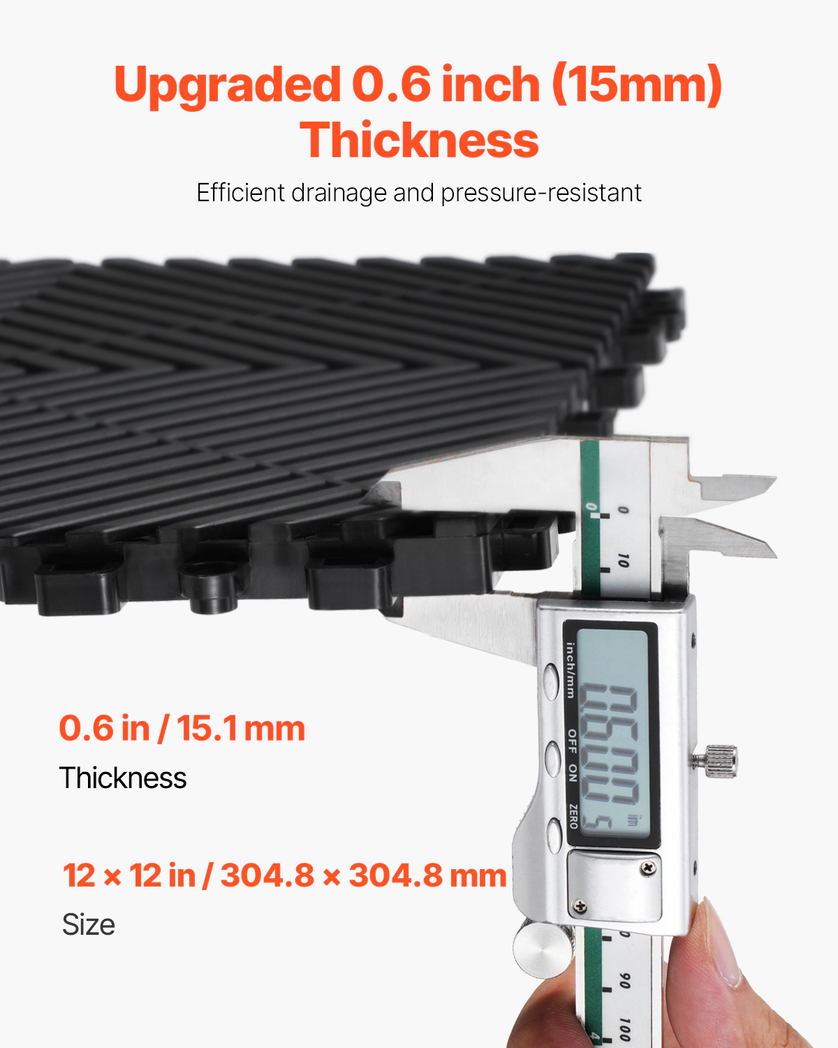 HONGGE Interlocking Drainage Mat Modular Interlocking Cushion Splicing Drainage Mats Non-Slip PP Drainage Floor Tile