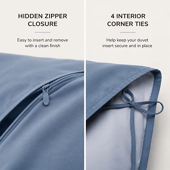 PEACENEST 100% Cotton Duvet Cover Set, Soft Breathable Lightweight Bedding Set