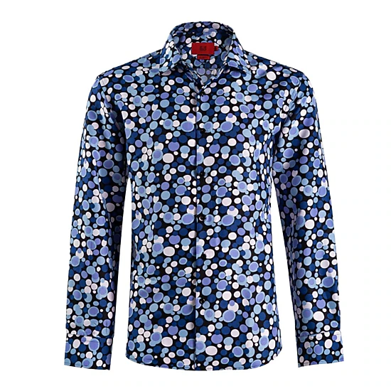 Elie Balleh Slim Fit Mens Dot Print Shirt Button Down Shirt