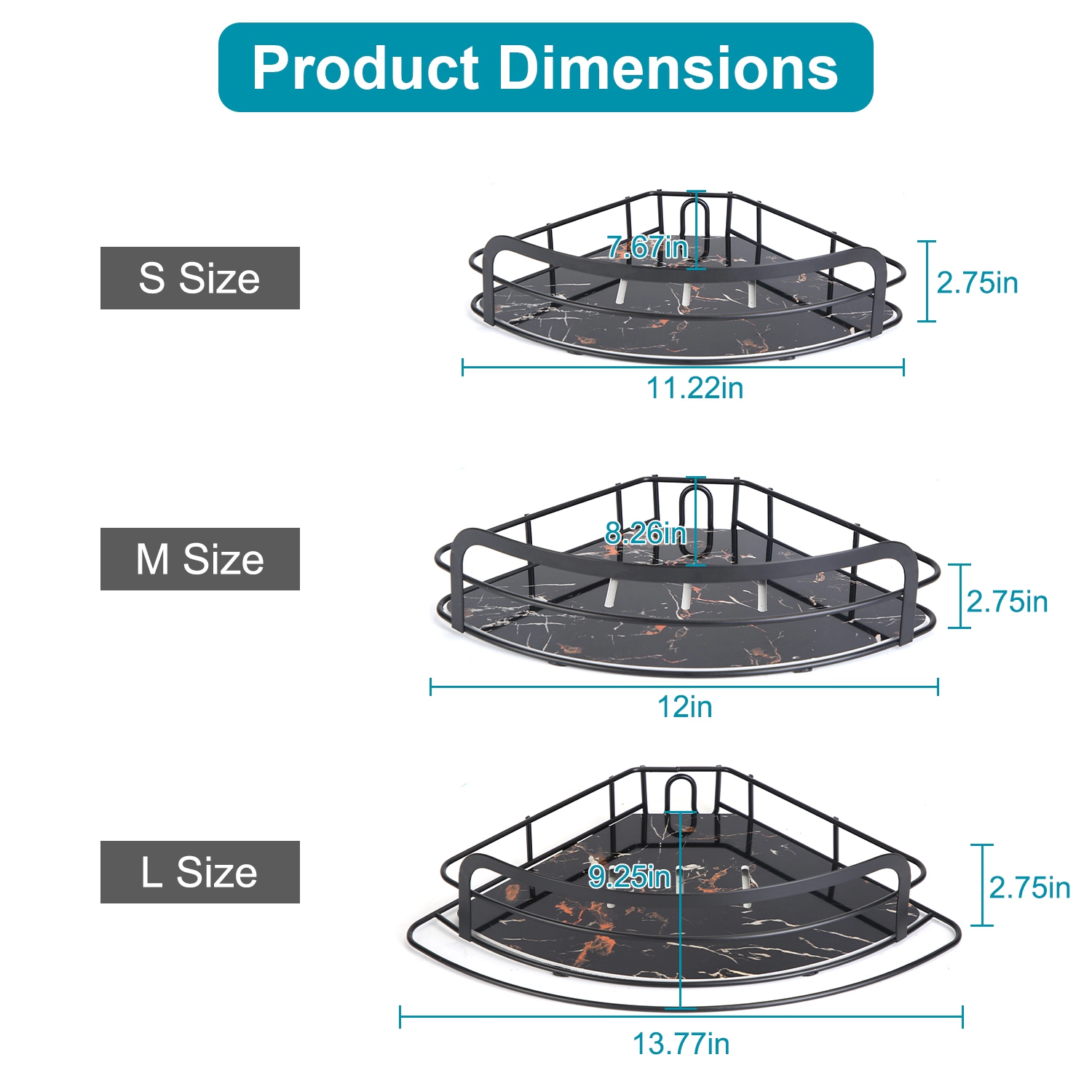 GBruno Rust-Resistant Corner Shower Caddy