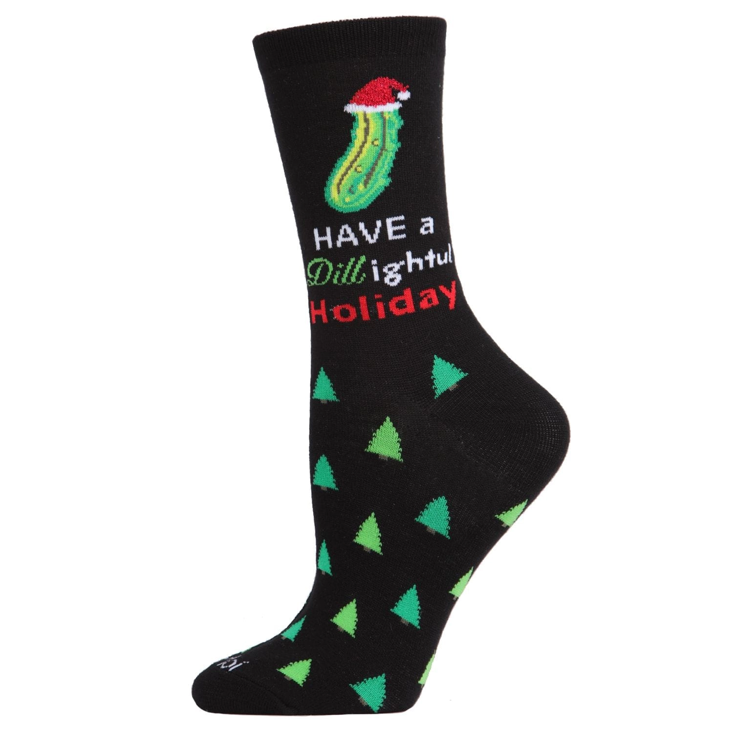 MeMoi Women's Dill-ightful Holiday Crew Socks
