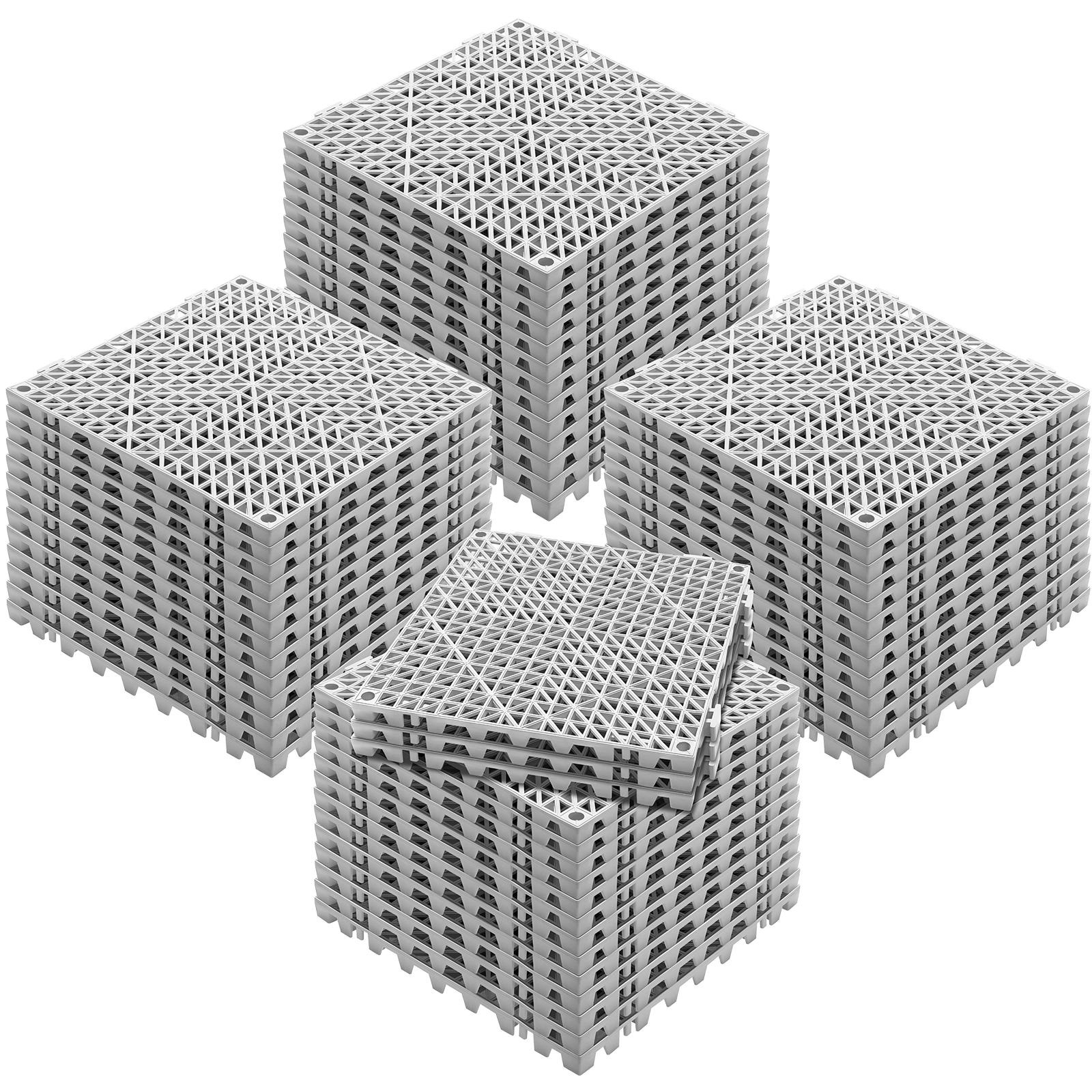 HONGGE Interlocking Tile Drainage Tiles 12" x 12" Splicing Soft PVC Interlocking Drainage Floor Tiles Non-Slip Drainage