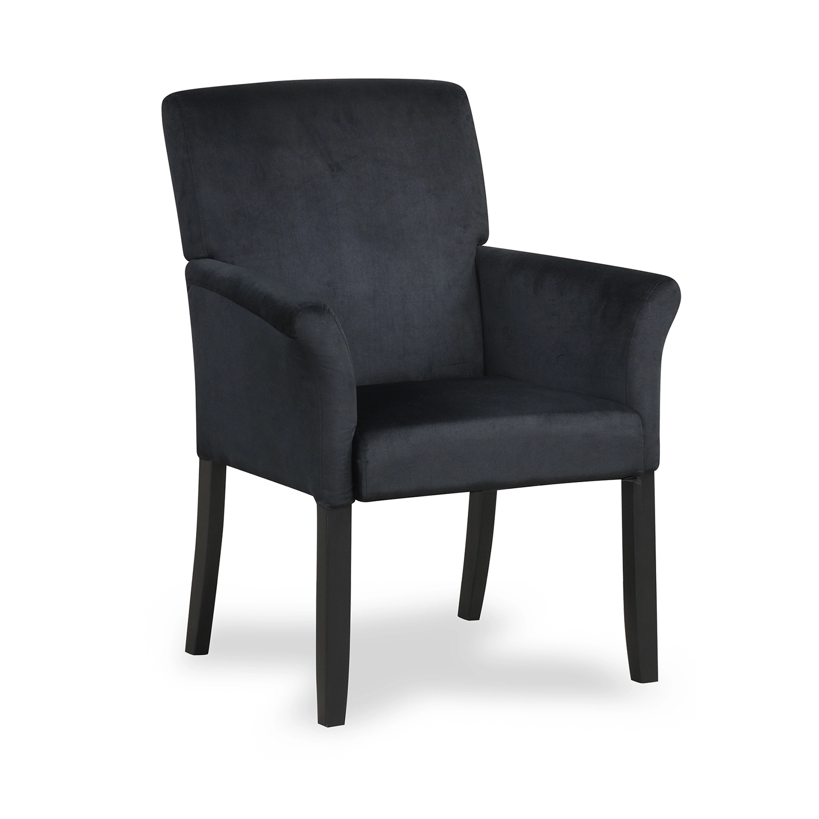 SUGIFT Fabric Upholstered Executive Guest Accent Armchair with Rubber Wood Legs 330-Lb Capacity 27-in Frame Gray/Black