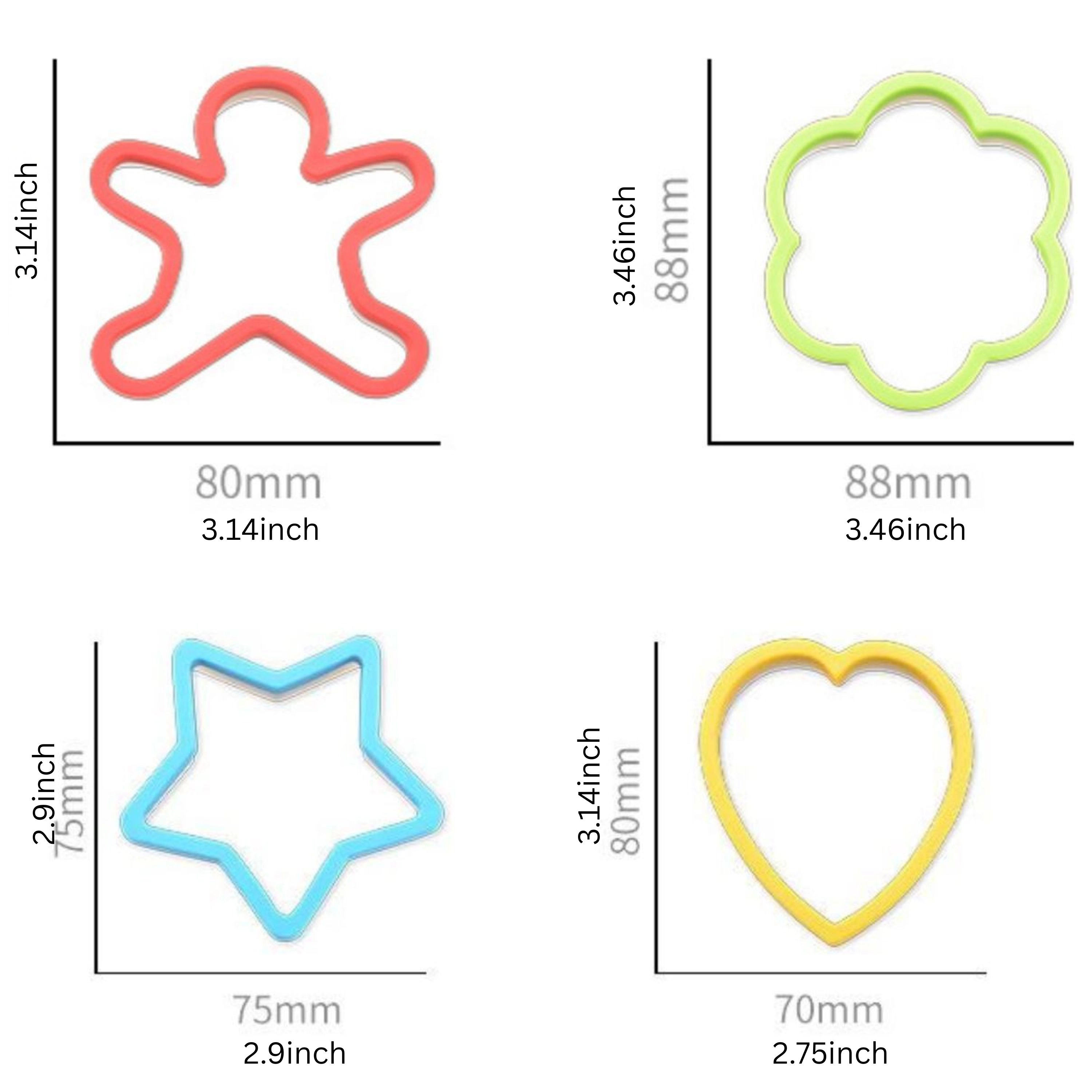 Kitcheniva 4-Piece Stainless Steel Cookie Cutter With Silicone Grip