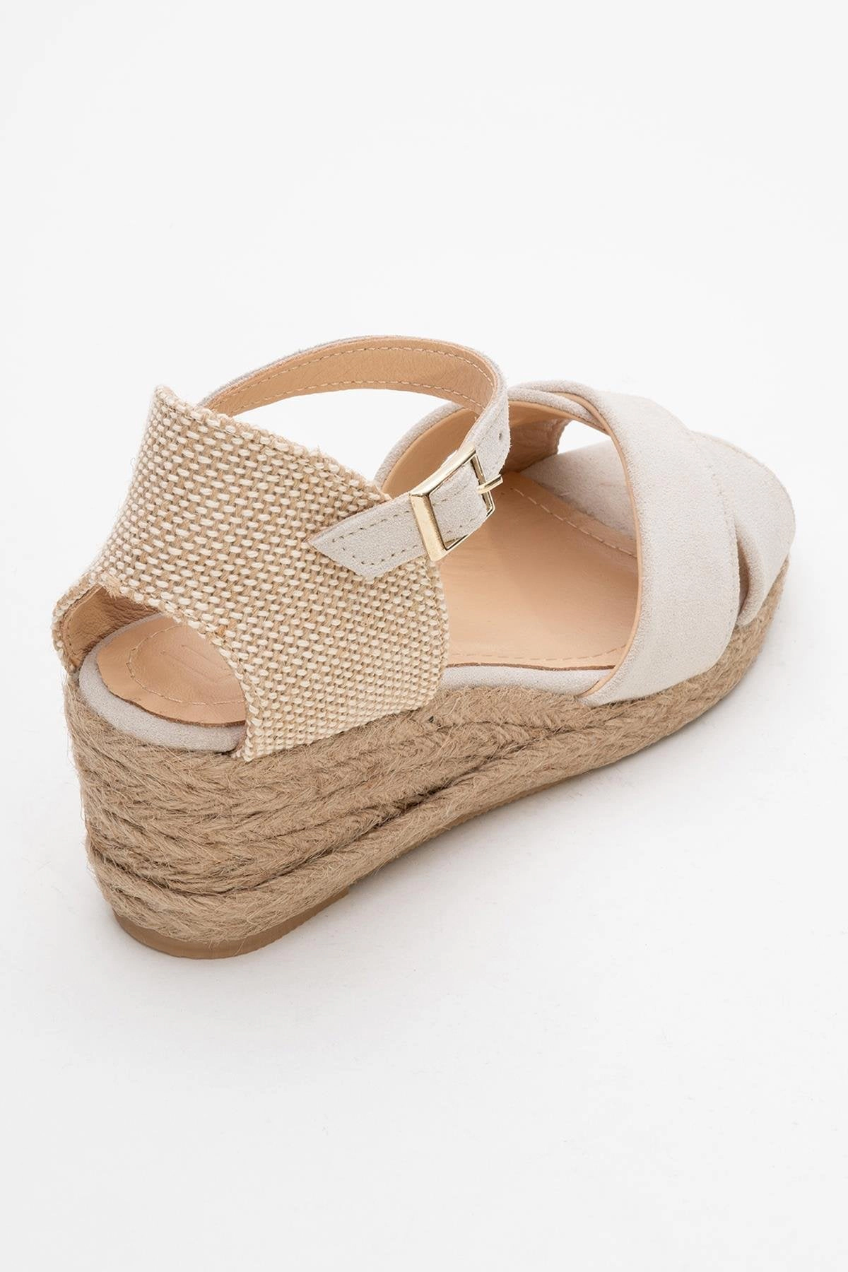 Forever & Always Womens Miria Leather Platform Espadrille