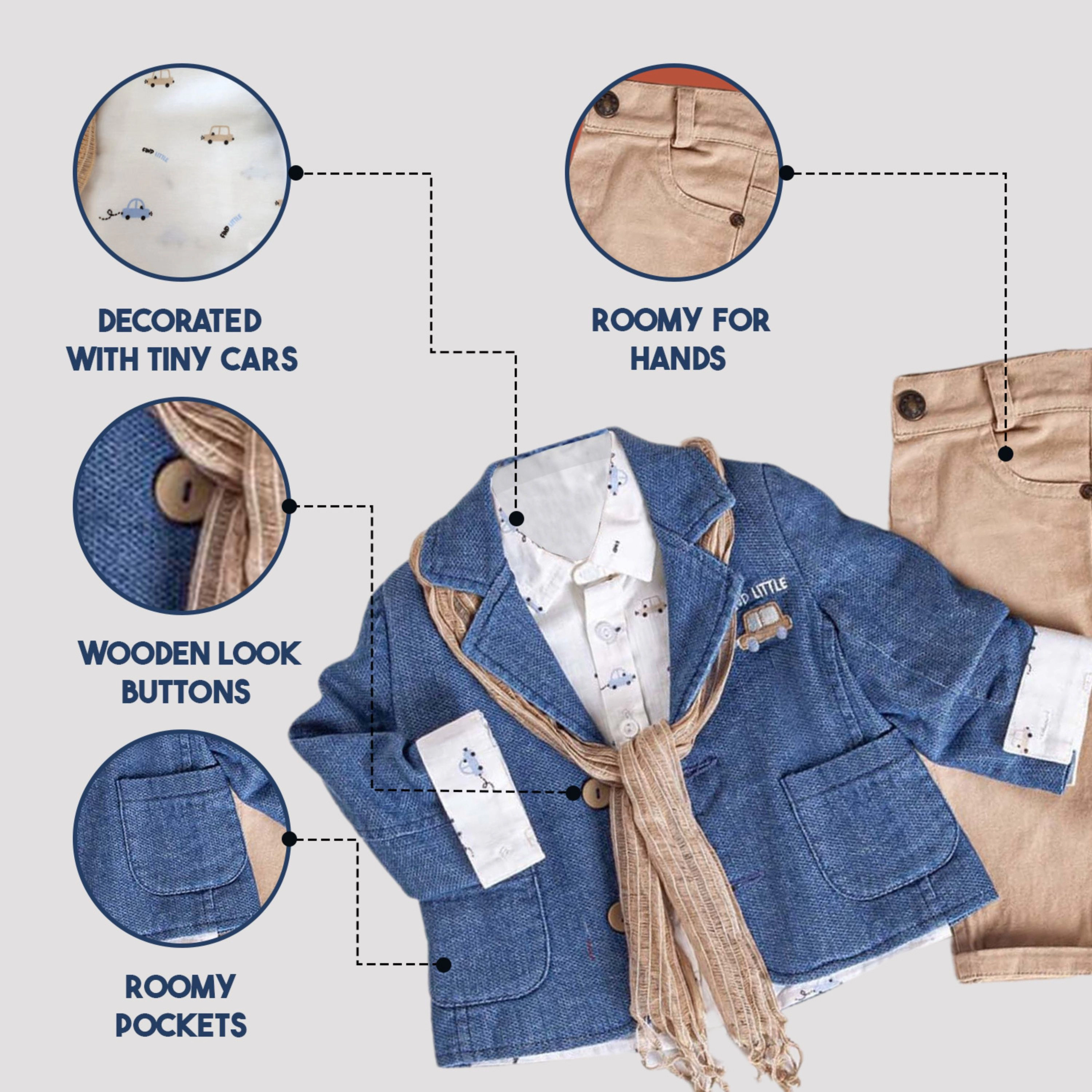 Wear Sierra Boys Toddler 3‑Piece Suit Set