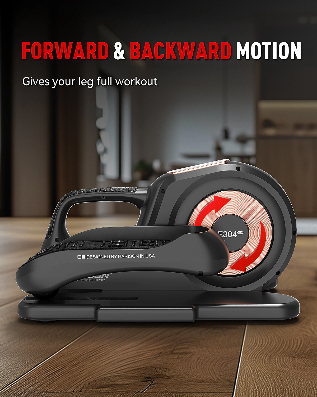 HARISON Under Desk Elliptical Machine for Senior, Mini Seated Elliptical with 12-Level Magnetic Resistance, LCD & Remote