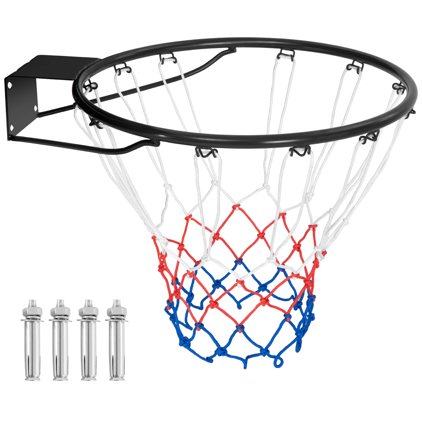 SUGIFT Black 18-in Basketball Rim Goal Replacement with All Weather Net and Mounting Hardware 23-in W 19-in D