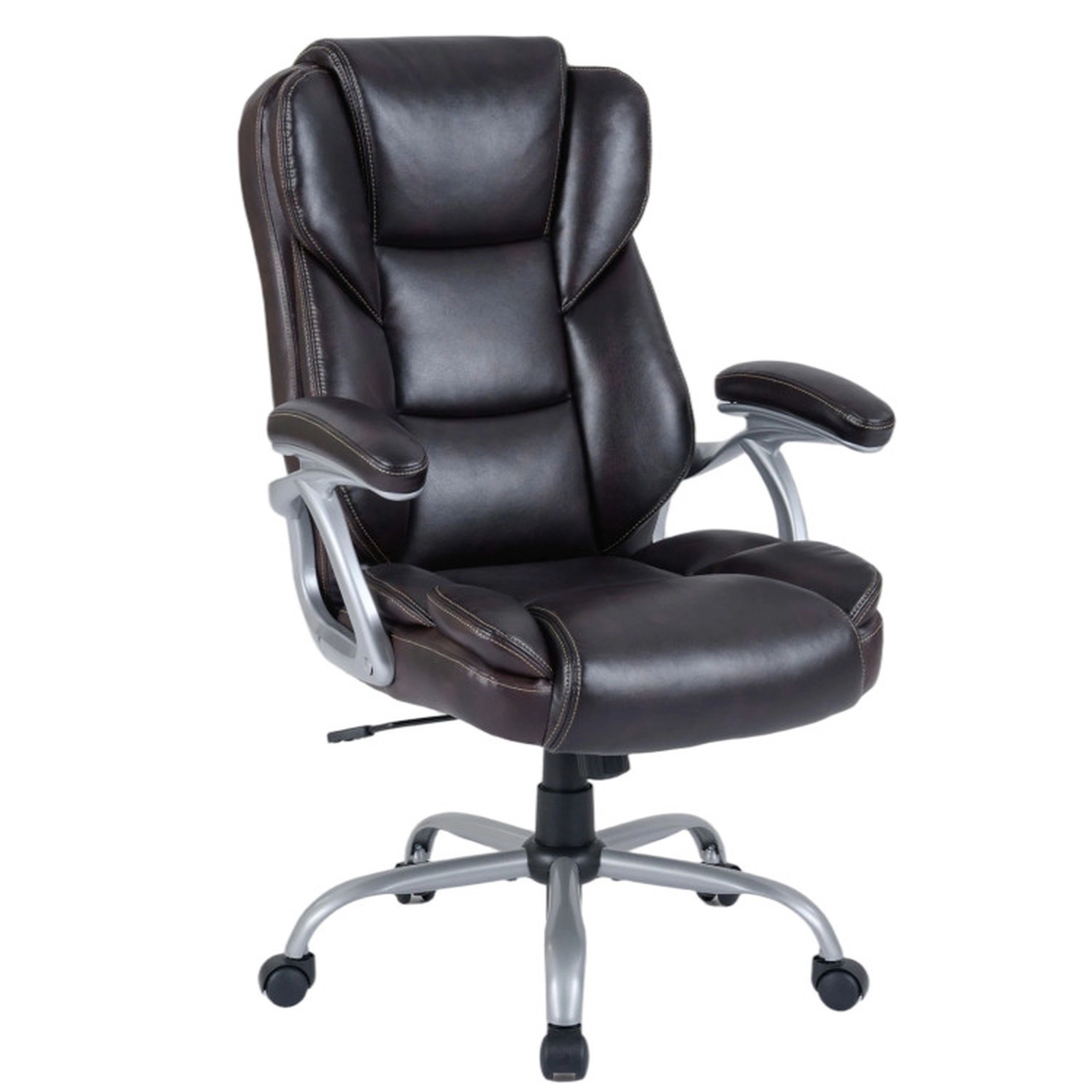 SUGIFT Executive Office Chair Leather Computer Desk Chair 330-Lb Capacity Adjustable Seat Height with Padded Seat