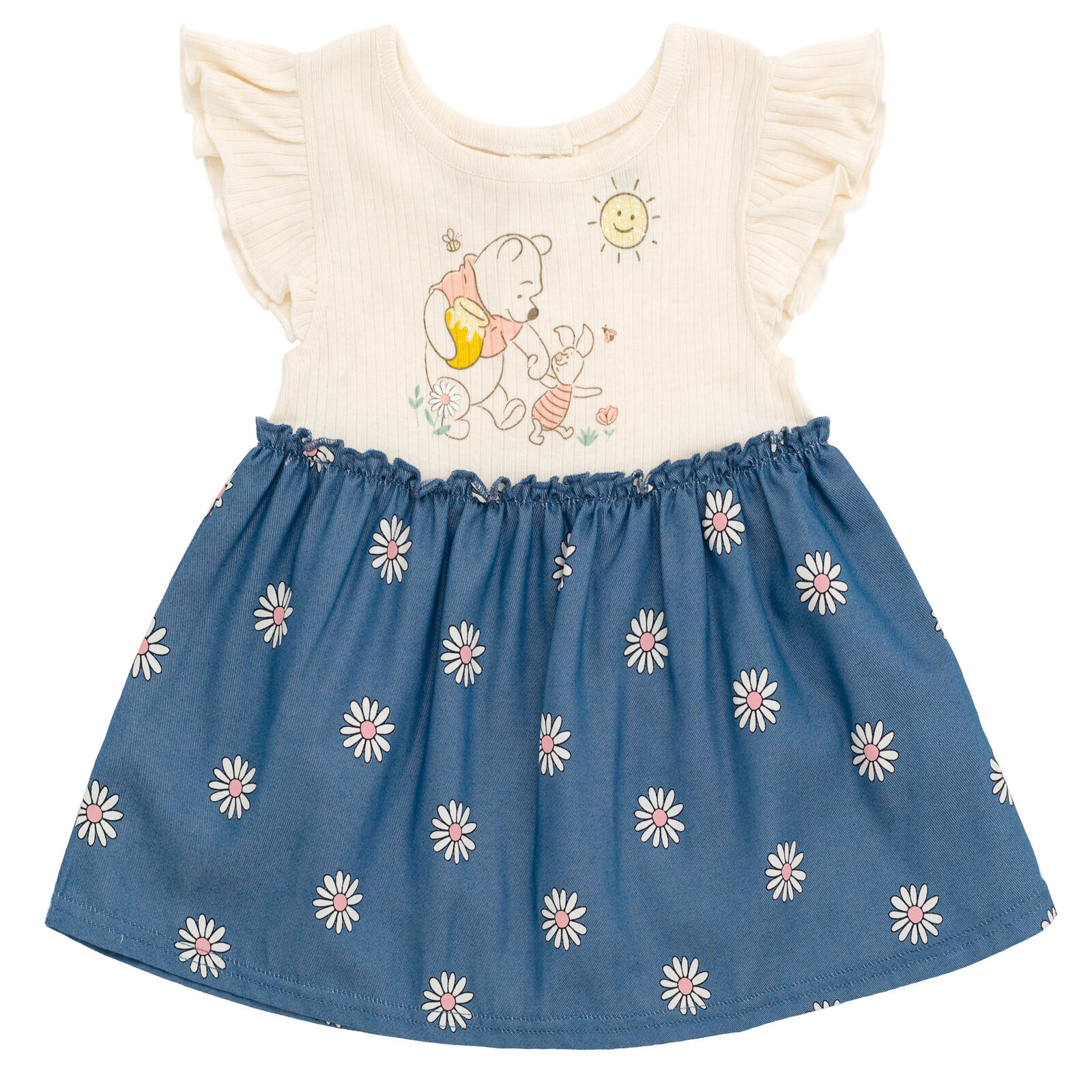 Disney Winnie the Pooh Baby Girls' 2-Piece Dress and Diaper Cover Set