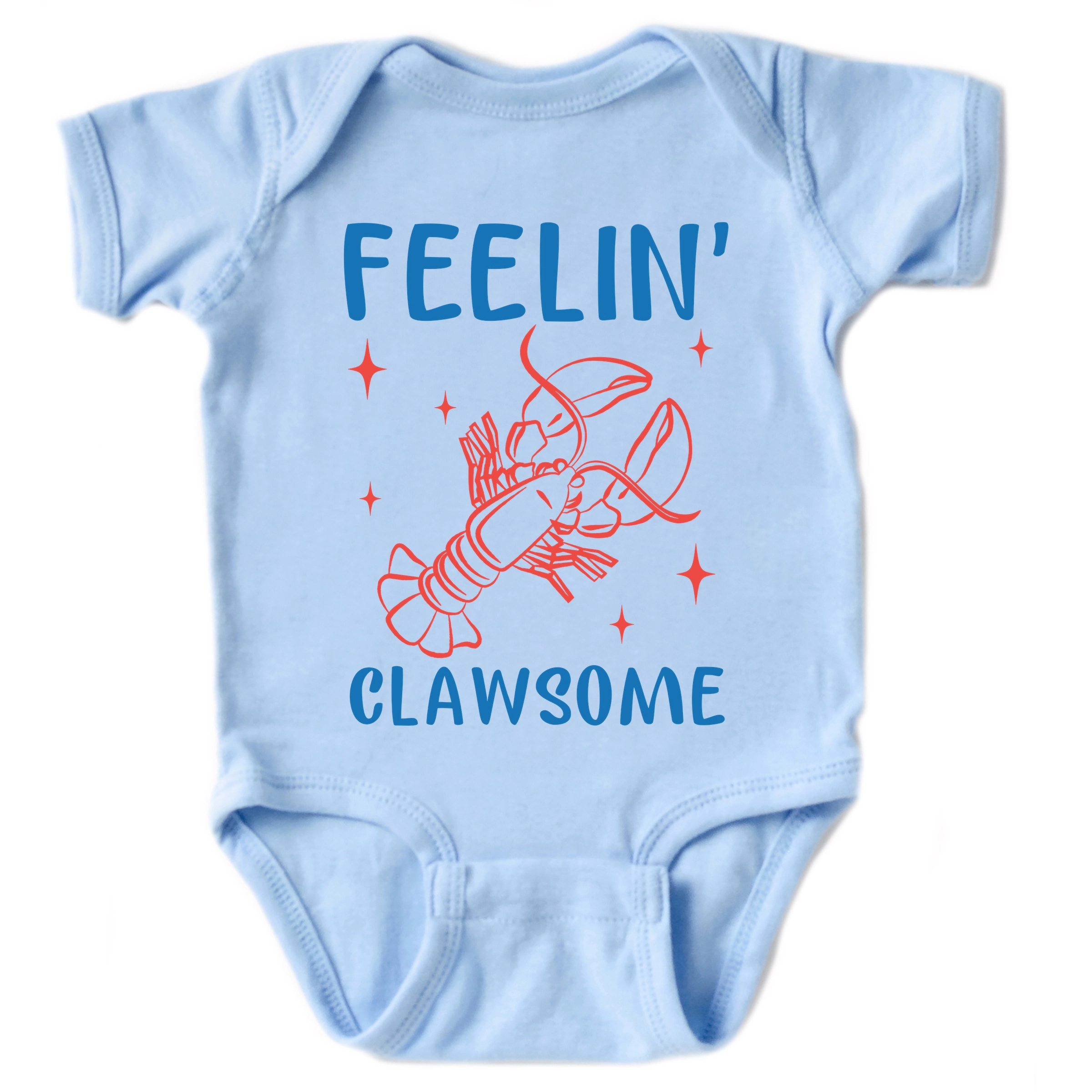 The Juniper Shop - Feelin' Clawsome Lobster Baby Short Sleeve Graphic Bodysuit