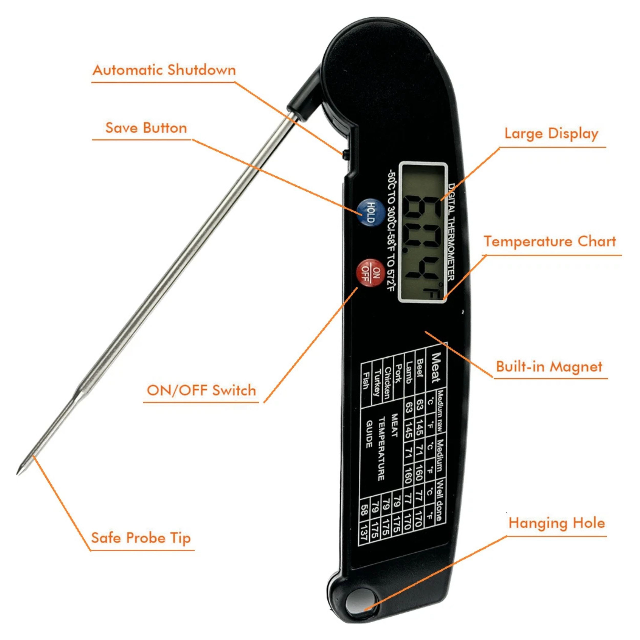 Home Collection Instant Read Digital Meat Thermometer