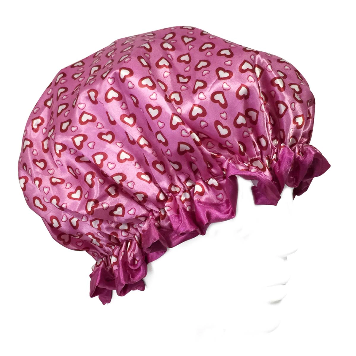 Wrapables Women's Trendy Satin Shower Cap