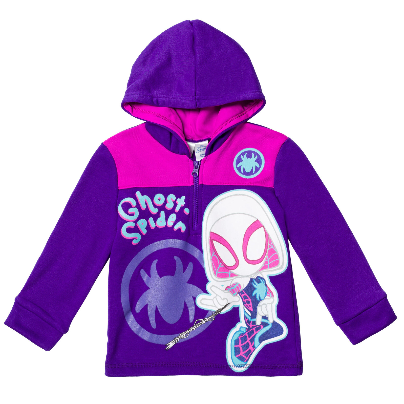 Marvel Spidey and His Amazing Friends Fleece Quarter-Zip Hooded Sweatshirt
