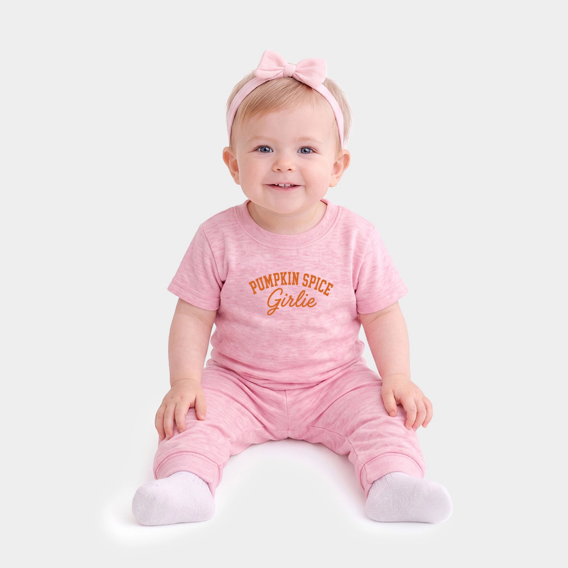 The Juniper Shop - Infant Jogger Pant Crew Set Pumpkin Spice Girlie
