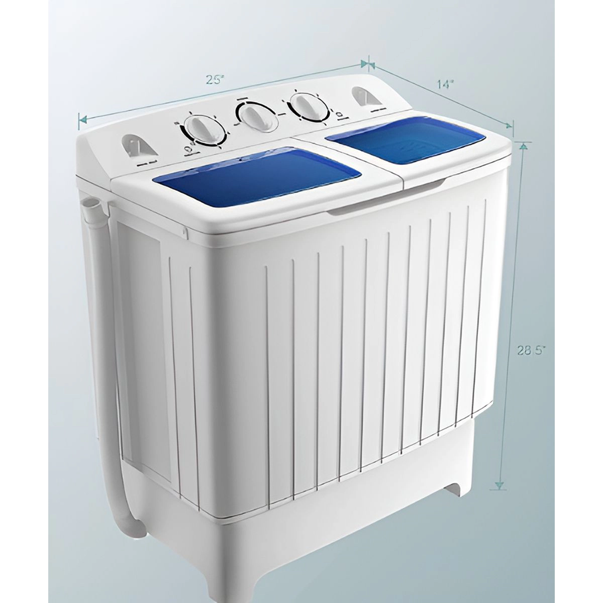 SlickBlue Unisex Compact Twin Tub Portable Washing Machine