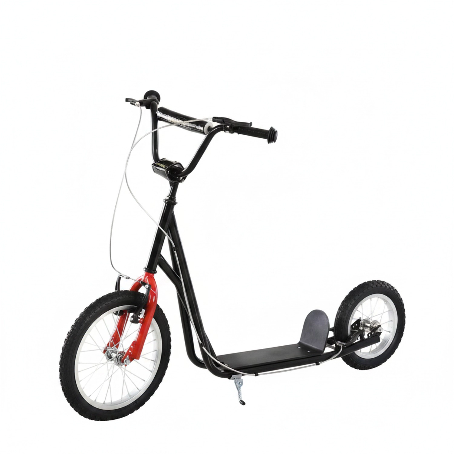 HONGGE Teens Youth Scooter Ride On Toy with Adjustable Handlebar Dual Brakes and Inflatable Wheels For Kids 5