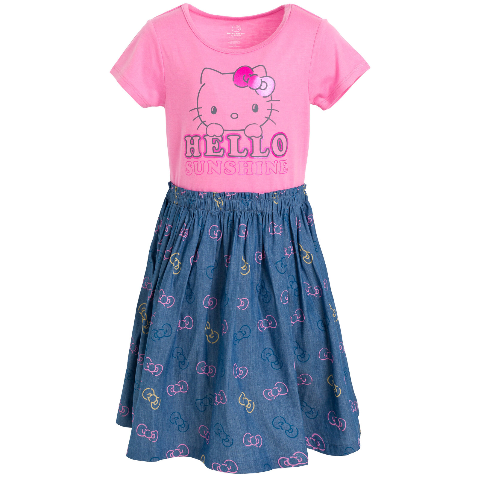 Hello Kitty Girls' Flare Short Sleeve Dress