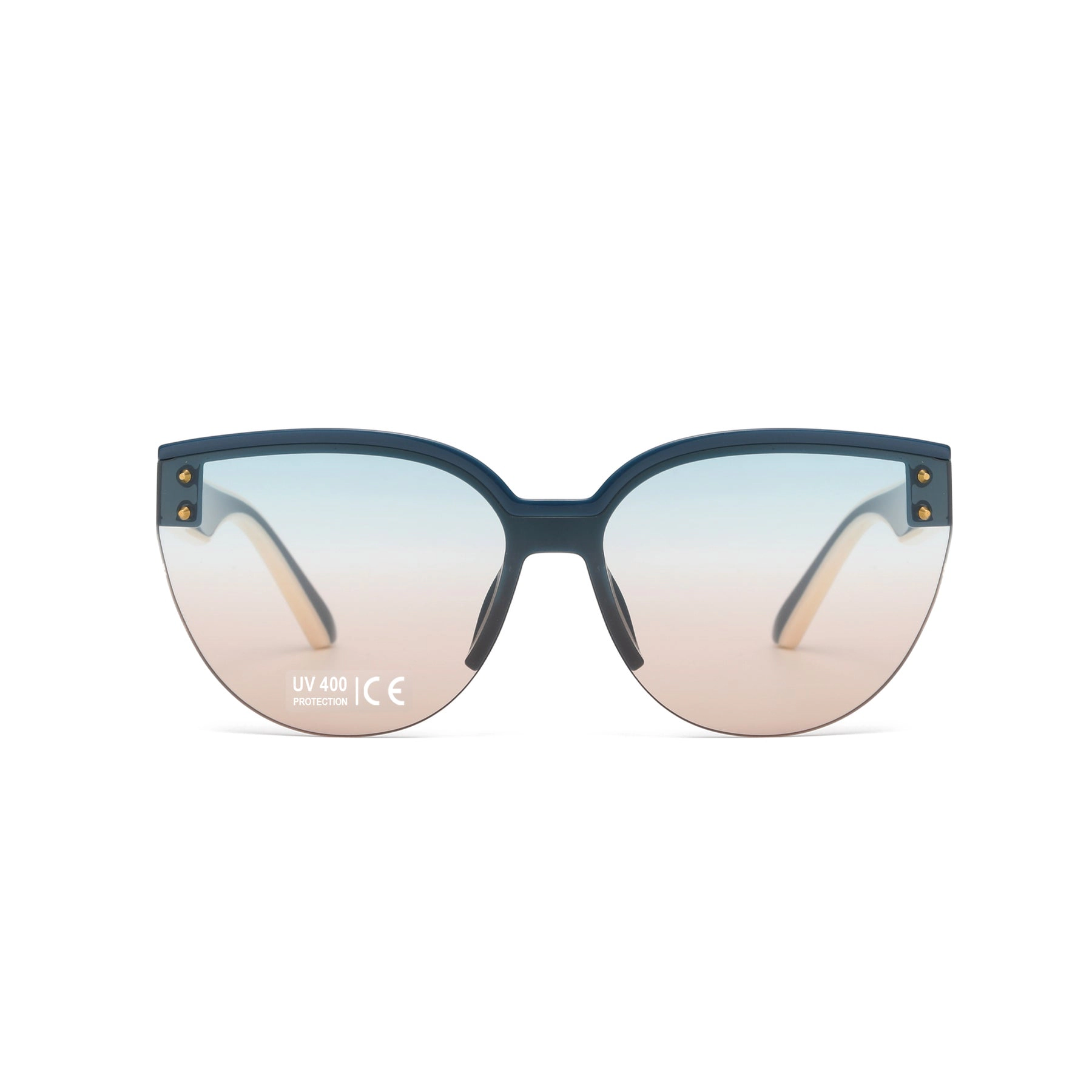 AGP PARIS Women's Clubmaster Acetate Gradient Lens UV400 Sunglasses