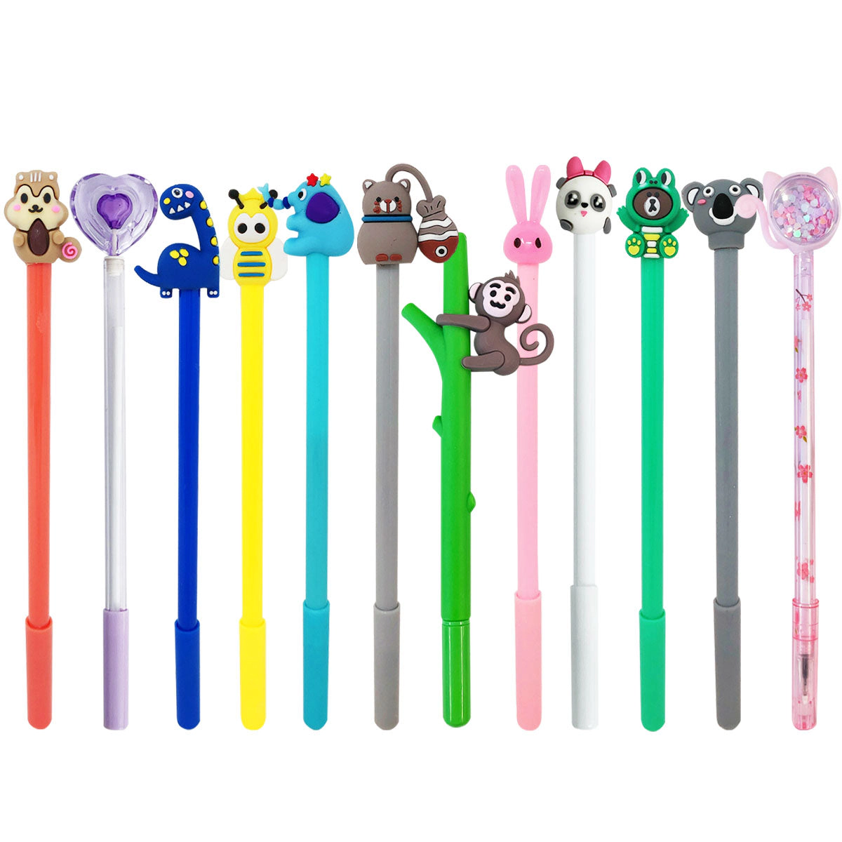 Wrapables Comical Characters Gel Pens for School and Office, Set of 12