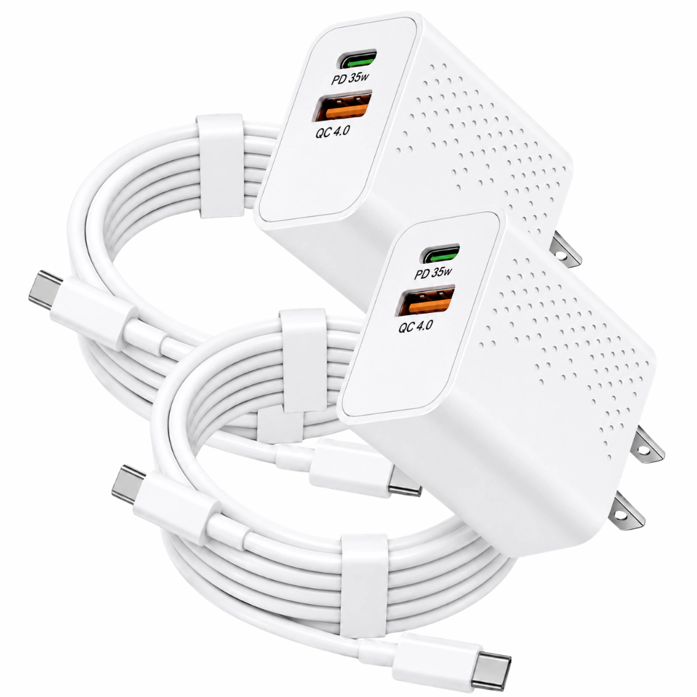 Qixxronics Fast 35W USB C Charger, [2-Pack] 6ft USB C Cable for Google Pixel 9/9 Pro, Pixel 10/10 Pro, Pixel 8 / 7/ 6