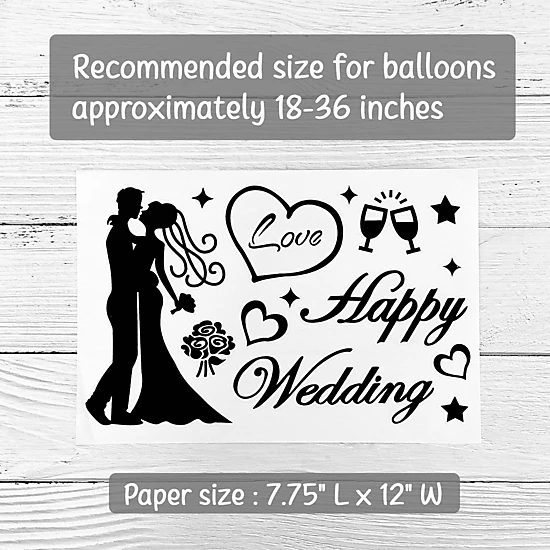 Wrapables Bobo Balloon Stickers, DIY Balloon Decoration Decals for ...