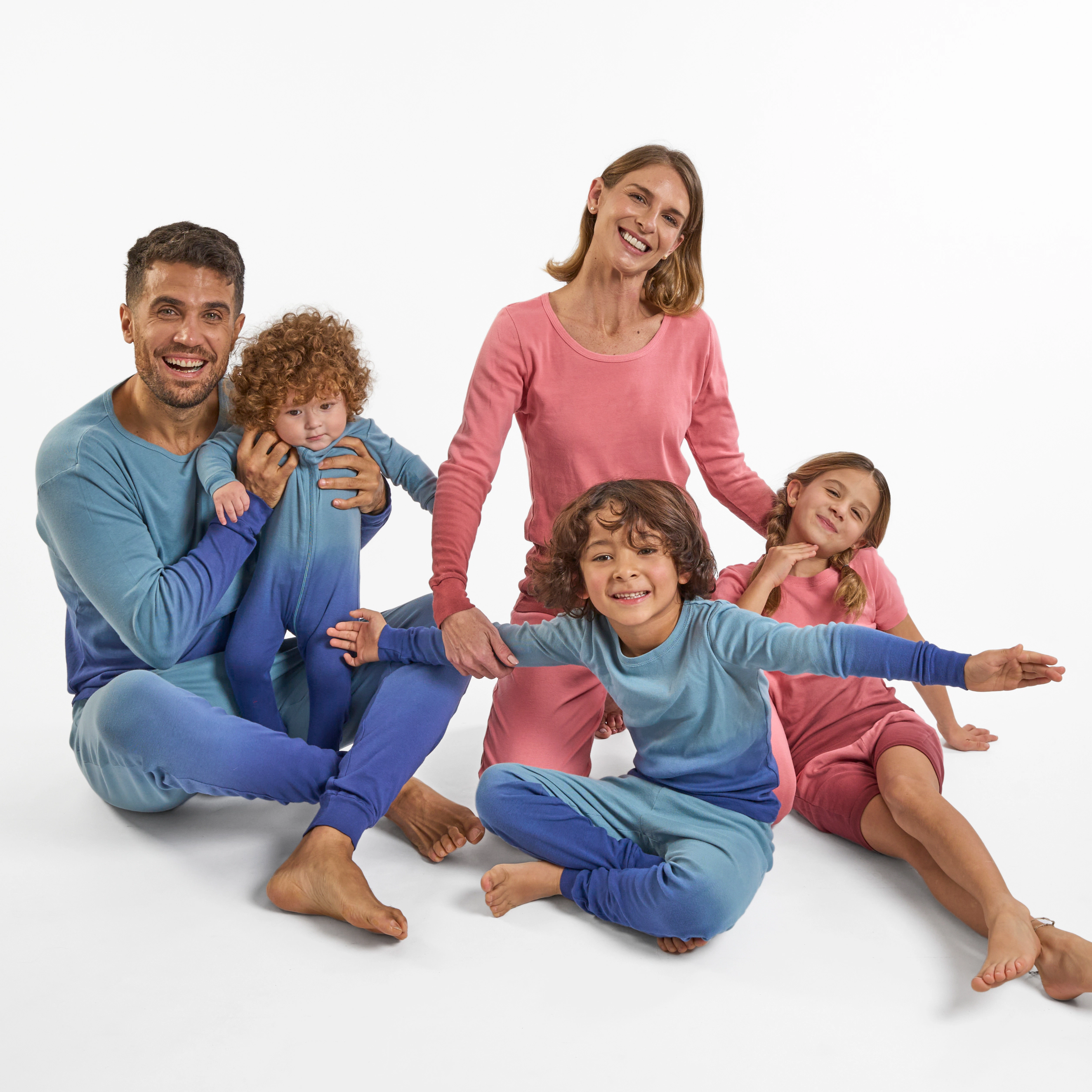 Leveret Men's 2-Piece Cotton Snug Fit Ombre Pajama Set