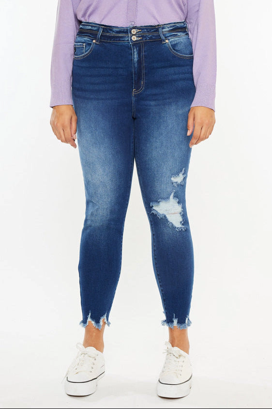 KanCan Women's Plus High Rise Ankle Skinny Jeans Haydee