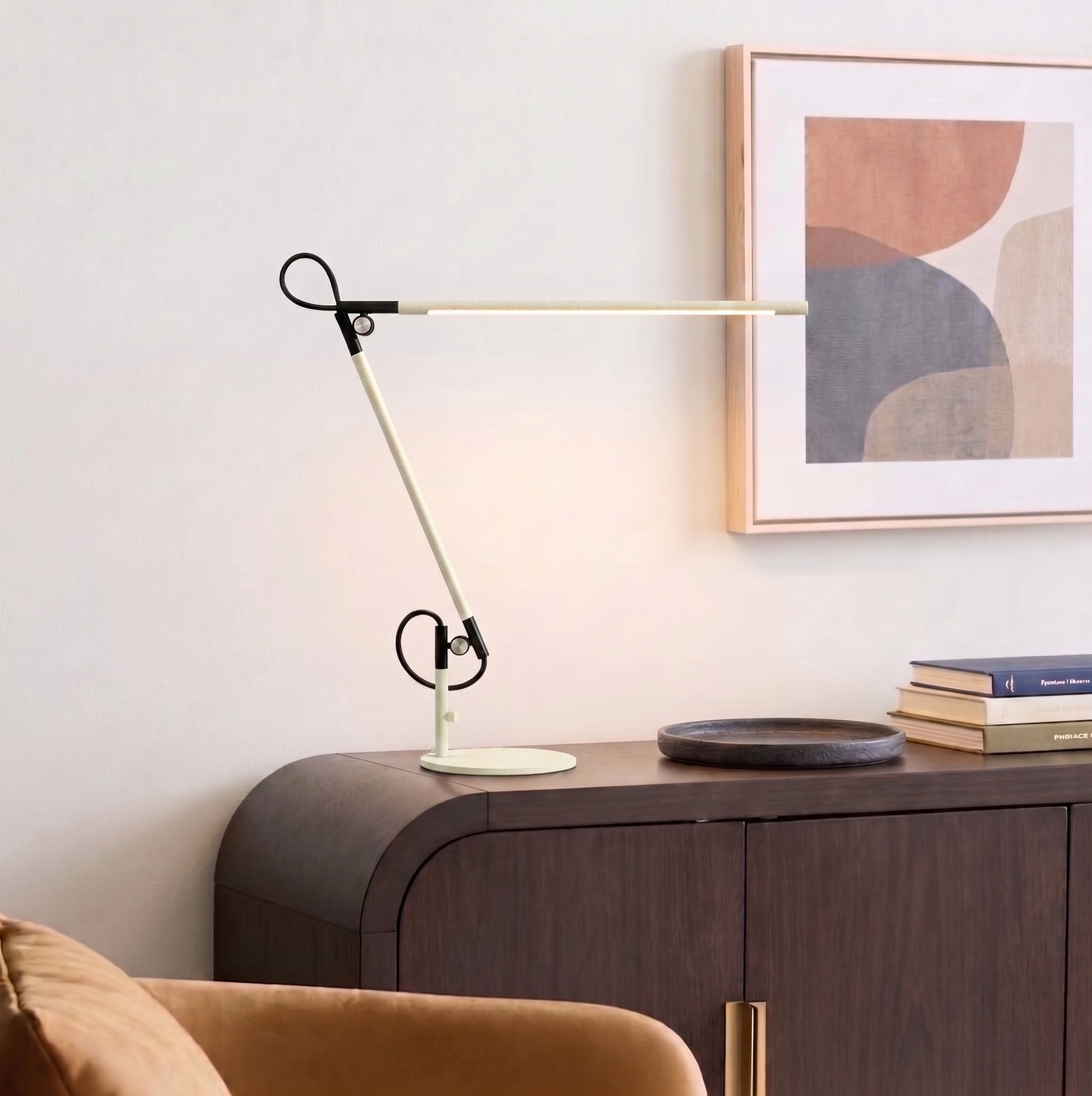 Brightech Axel Pleated Drum Table Lamp