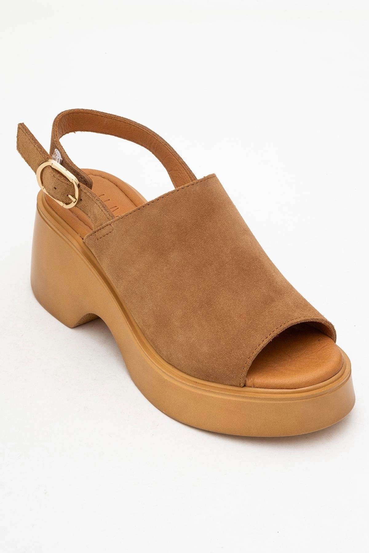 Forever & Always Womens Power Leather Platform Wedge Sandalss