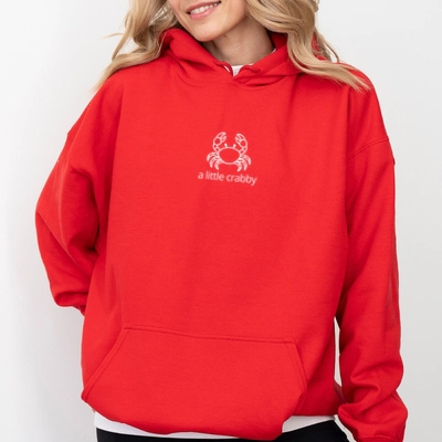 Simply Sage Market - A Little Crabby Outline Women's Graphic Hoodie