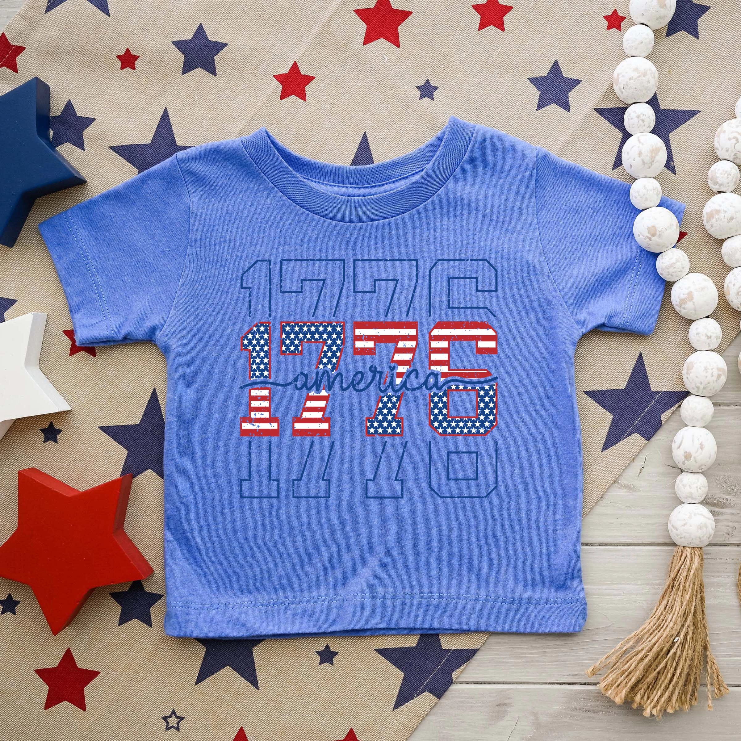 The Juniper Shop - 1776 America Stacked Toddler Short Sleeve Graphic T-Shirt