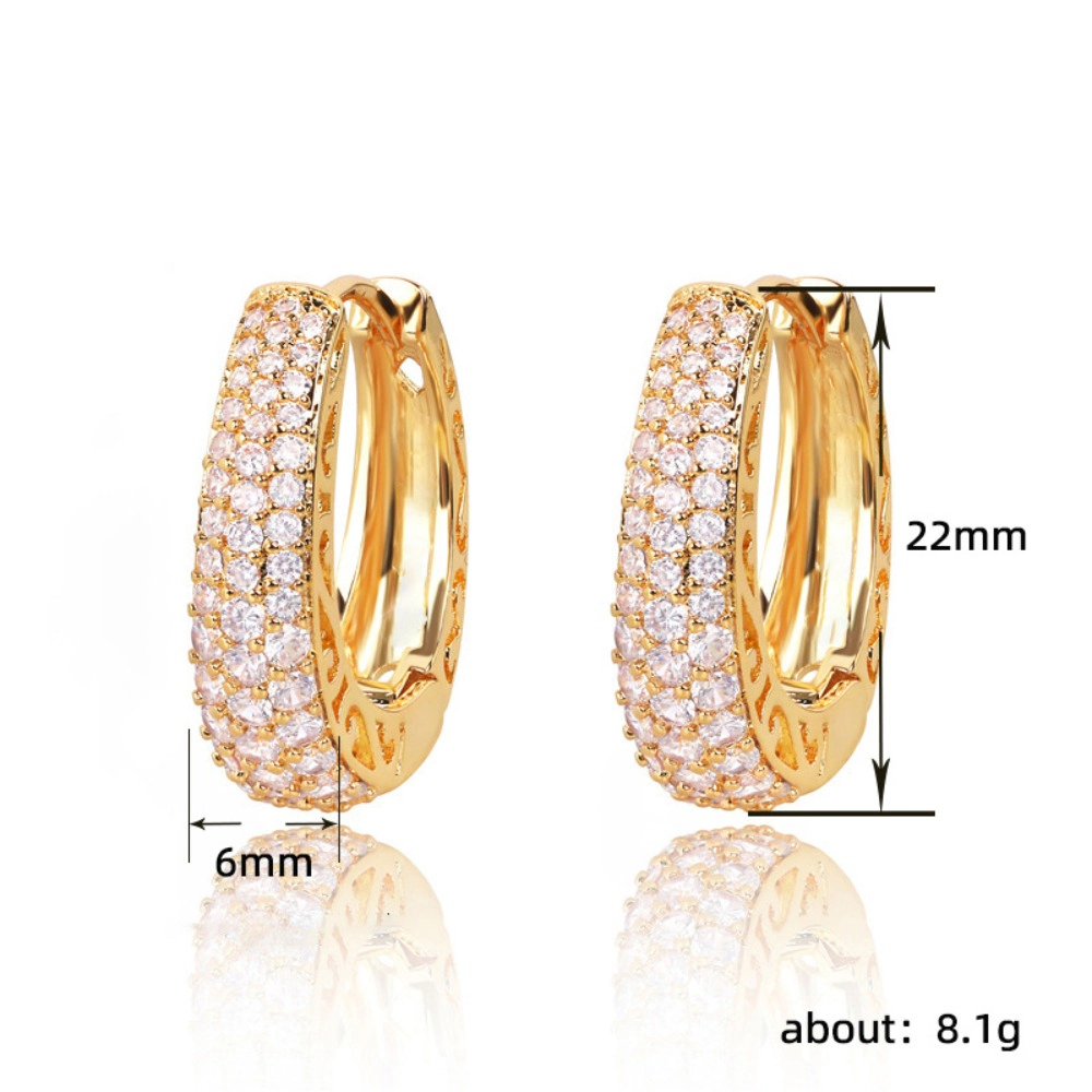 Wardrobe Whimsy Pave Cubic Zirconia Small Hoop Huggie Earrings for Women
