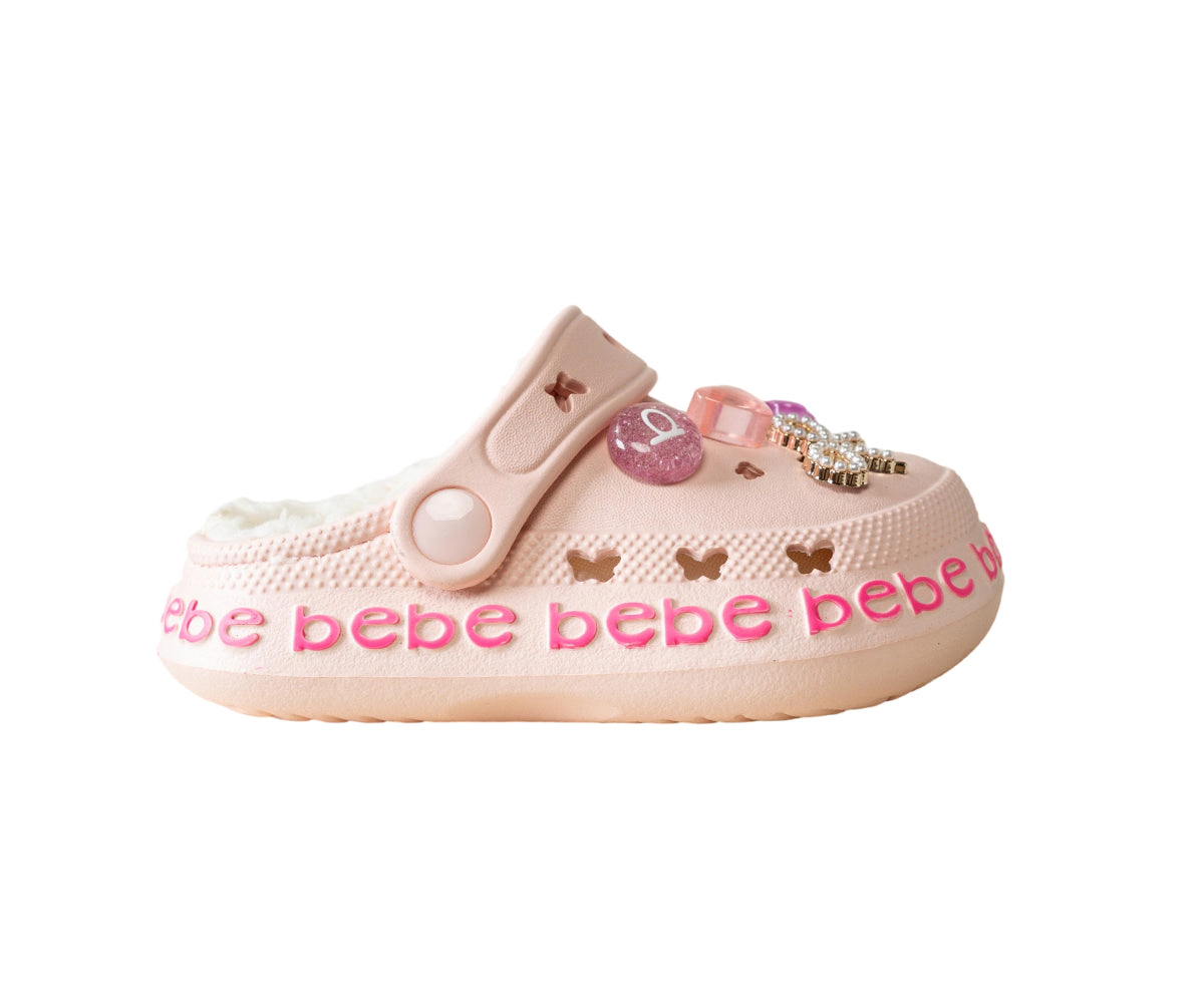 Bebe Girl's Toddler EVA Clog Slippers with Charms